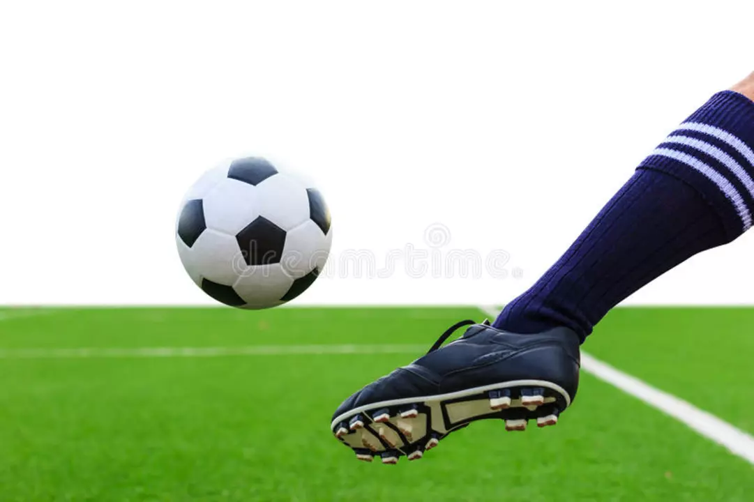 From which part of the foot should we shoot a soccer ball?
